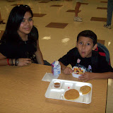VJ eating his breakfast.
