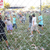 Having fun with sticky silly string