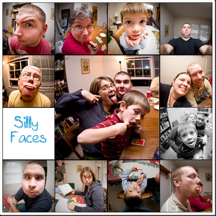 silly faces collage