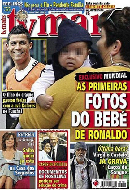 El hijo de Cristiano Ronalda en portada de Revista