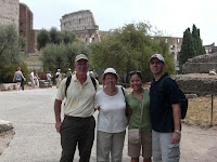 The Millses in the Forum (Colesseum in the background)