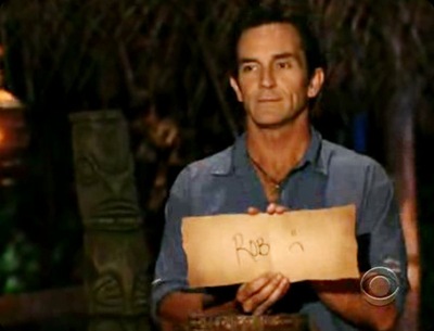 Jeff Probst with Rob's Name