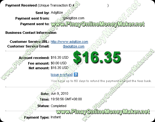Adgitize Payment Proof 2010 June 9th
