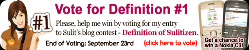 Vote for Definition #1 in Sulit's Blog Contest - Definition of Sulitizen - JustAnotherPixel.net