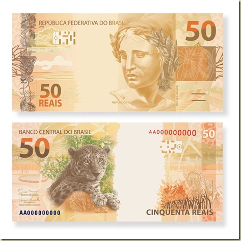 Novas cédulas nota de 50 reais Novas cédulas nota de 50 reais