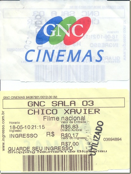 Filme Chico Chavier ingresso Filme Chico Chavier ingresso