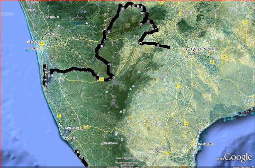 India Cycle ride route.JPG