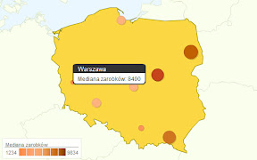 Mapa zarobków programistów w Polsce