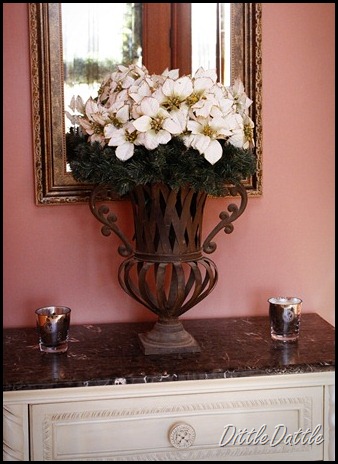 simple christmas foyer