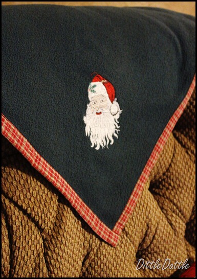 homemade Christmas blanket