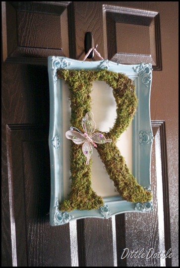 Spring Framed Mossy letter