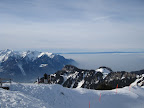 And further to the west, Leman lake covered in fog.