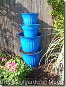 Stacking recycled plant containers      
