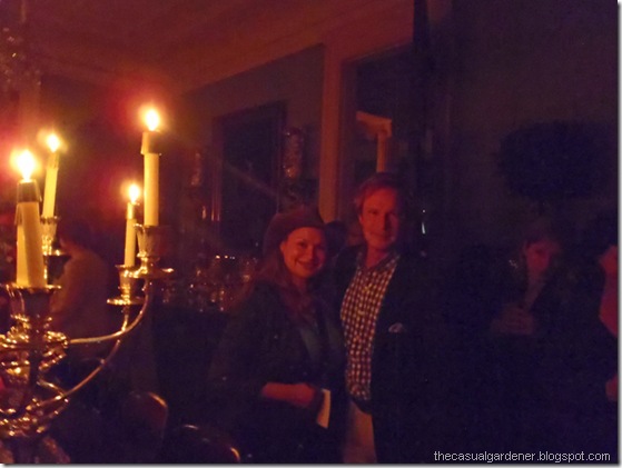 Shirley Bovshow with P. Allen Smith by candlelight at Marsgate Plantation 