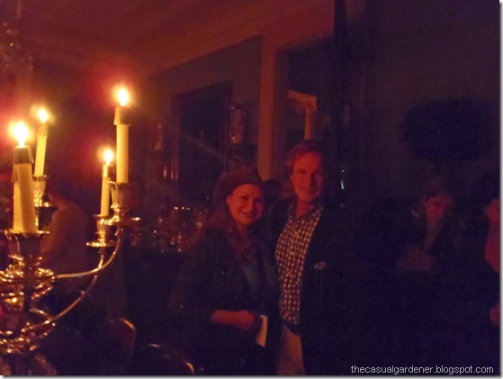 Shirley Bovshow with P. Allen Smith by candlelight at Marsgate Plantation 