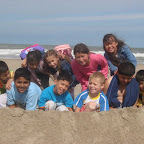groep 4b op het strand