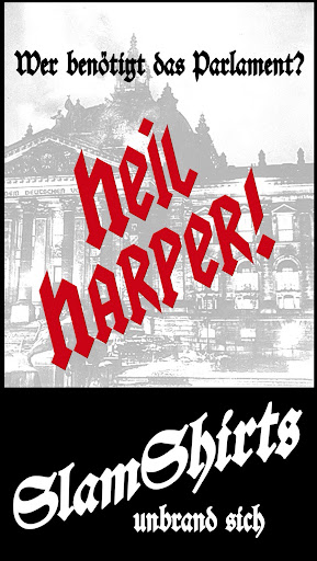 heil harper, stephen harper, parliament, canada, canadian, tee shirt, teeshirt, t-shirt
