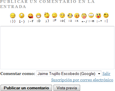 Imagen que aparecerá encima del campo de texto en el formulario Añadir emoticonos del Messenger a Blogger