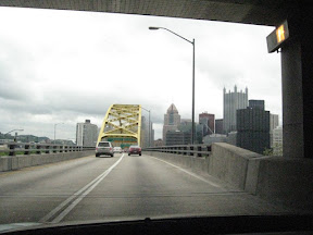 Coming out of Ft. Pitt Tunnel. Awesome entrance to a city.