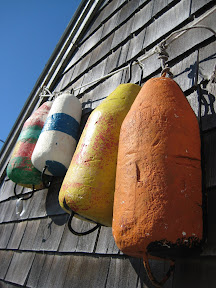 Fishing buoys in Peggy's Cove Nova Scotia