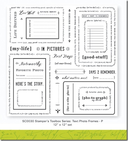 AW Stamper's Toolbox-Text Photo Frames 12x12