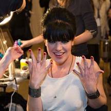 Pauley Perrette from NCIS wears Dashing Diva nail polish in The Big Apple