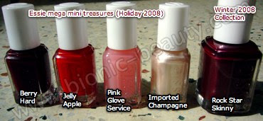 Essie mega mini holiday polishes and rock star skinny