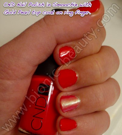 Bionic Beauty swatch and review - CND nail polish in Smoochie