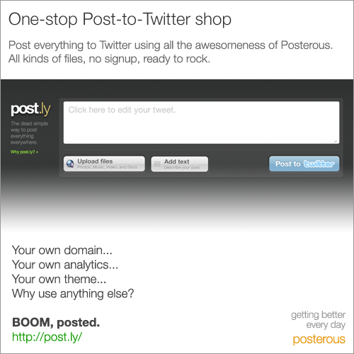 Post.ly social media file sharing