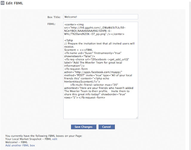 How to set up your facebook landing tab using FBML