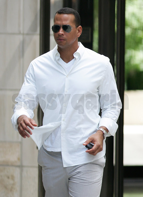 Alex Rodriguez leaving his New York Apartment on July 4, 2009