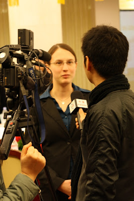 CCTV interviews student