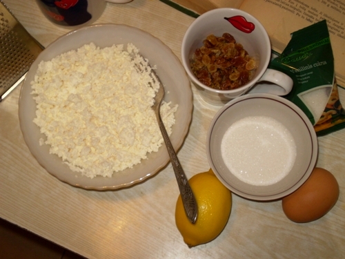 Ingredientai varškės įdarui