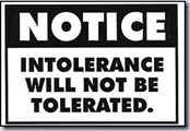 intolerance notice