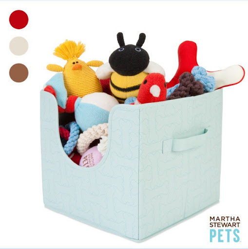 Keep them all handy in one of four toy cotton storage bins. They coordinate with our beds, too.