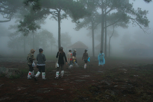 ขากลับฝนตกบ้างหยุดบ้าง �ากาศเปน�ย่างงี้ตล�ดทางเลยค่ะ