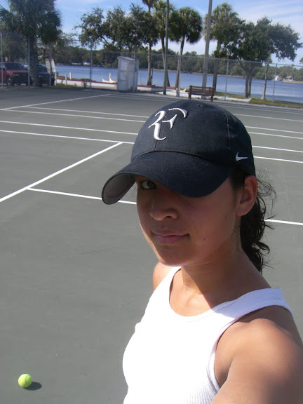 me sporting my Roger Federer hat ;)