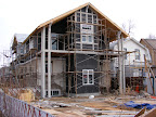 Back of house with trim, angled