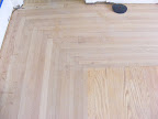Detail of sanded dining room floor