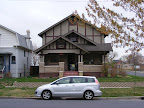 Front of house almost completely painted