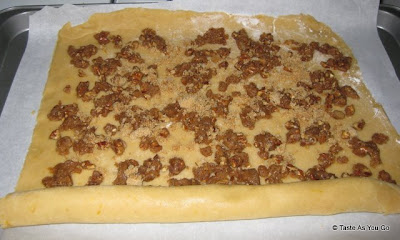 Dough and Filling for Cinnamon Pecan Swirl Cookies - Photo by Taste As You Go