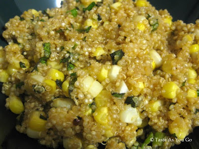Quinoa with Corn, Scallions, and Mint - Photo by Taste As You Go