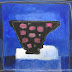 12886 - Zwart glas - 38 x 39 cm - € 1975,=