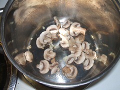 sauteeing mushrooms