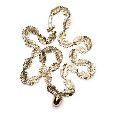 бусы - золотой желудь и листья Aurelie Bidermann