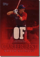 2009 Topps Baldelli Bat Relic