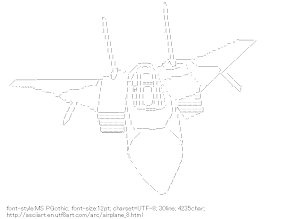 ascii airplane