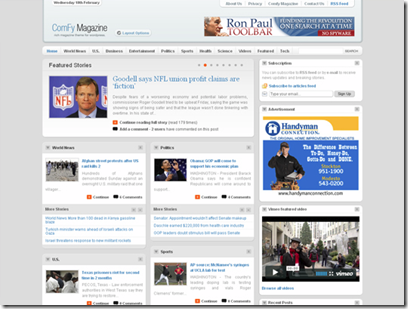 Download Template Premium para WordPress: Comfy magazine last version