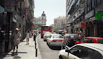 A street in Madrid near the Puerta del Sol.