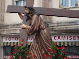 Holy Thursday Procession during Semana Santa in Burgos. Christ carrying the Cross.